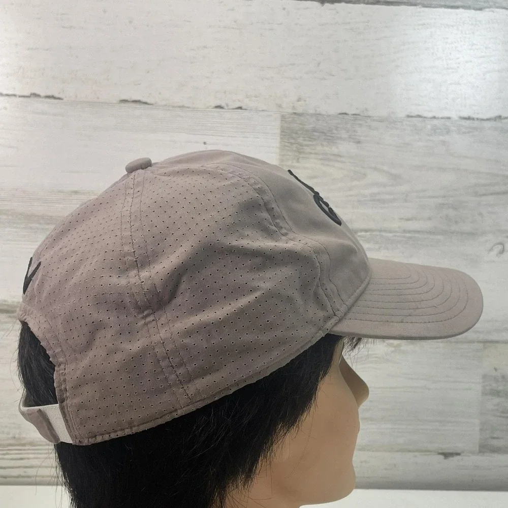 Callaway Hat Cap Strap Back One Size Beige Polyester Breathable Adjustable Mens